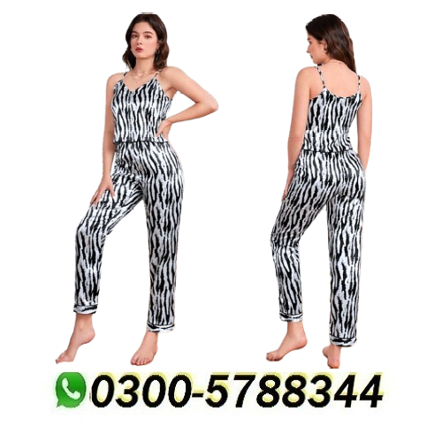 Black Printed Strap Jumpsuit Sleek & Chic Two-piece