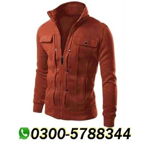 1 Pc Men's Mexican Plain Fleece Jacket