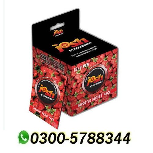 Josh Strawberry Condom 3 Pack
