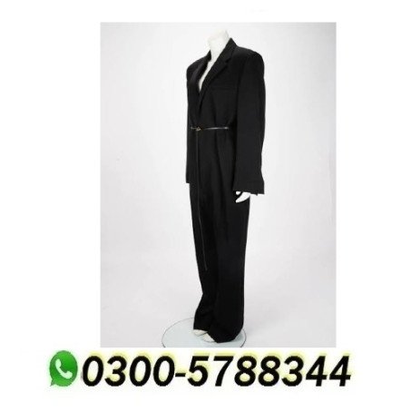 Black Printed Strap Jumpsuit Sleek & Chic Two-piece