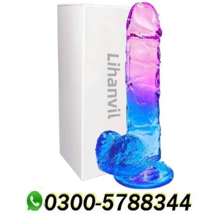 Clear Purple Dildo With Suction Cup